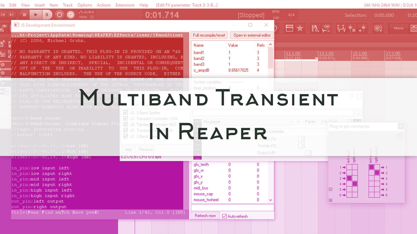 Transient Multibanda in Reaper -www.floratarantino.com