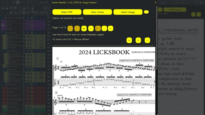 floop sheet reaped pdf and image interface