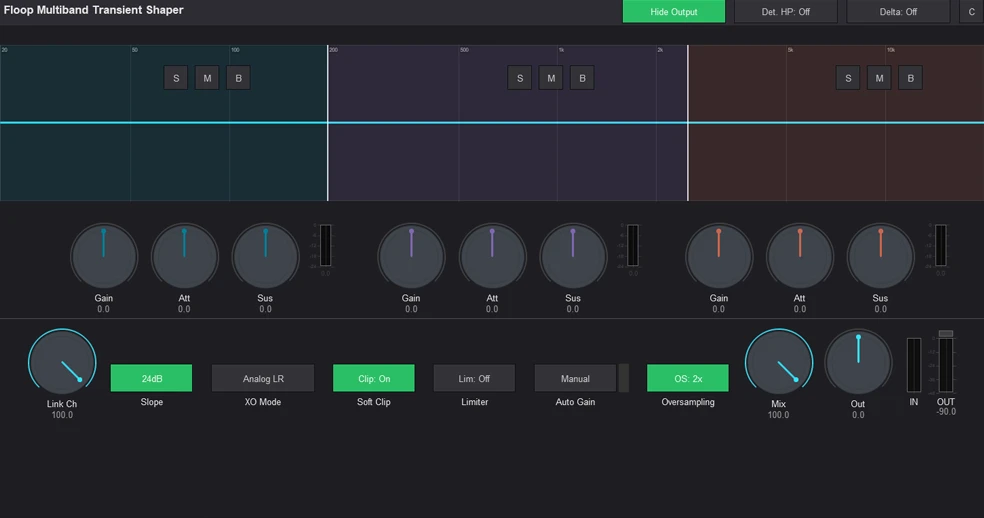 floop multiband transient shaper-interface