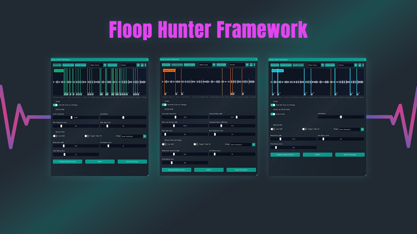 REAPER vocal cleanup - Floop Hunter Framework interfaces