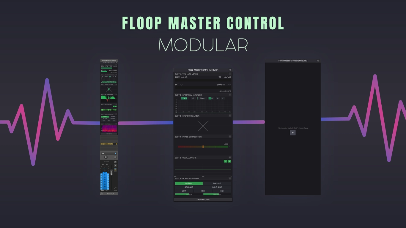 REAPER master monitoring – Floop Master Control Modular interface