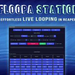 nterfaccia di Floopa Station per REAPER, loop station a 5 tracce